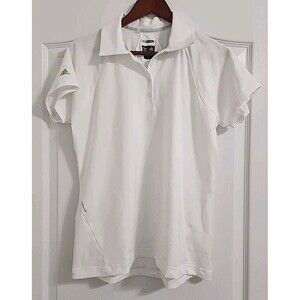 Adidas Women's Climacool Polo Shirt Formotion Petrogas White Size Large Golf